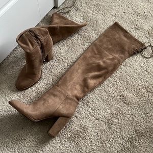 Thigh high Vince Camuto taupe suede boots!